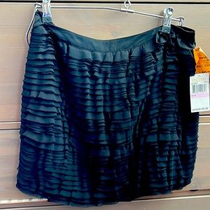 Black Ruffle Mini-skirt